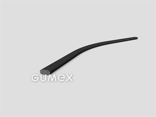 Mikroporézní profil tvaru "I", 3x7mm, 2-proud, hustota 500kg/m3, EPDM, -30°C/+80°C, černý